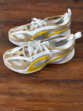Adidas by Stella McCartney Beige, Yellow & White Women's Sneakers